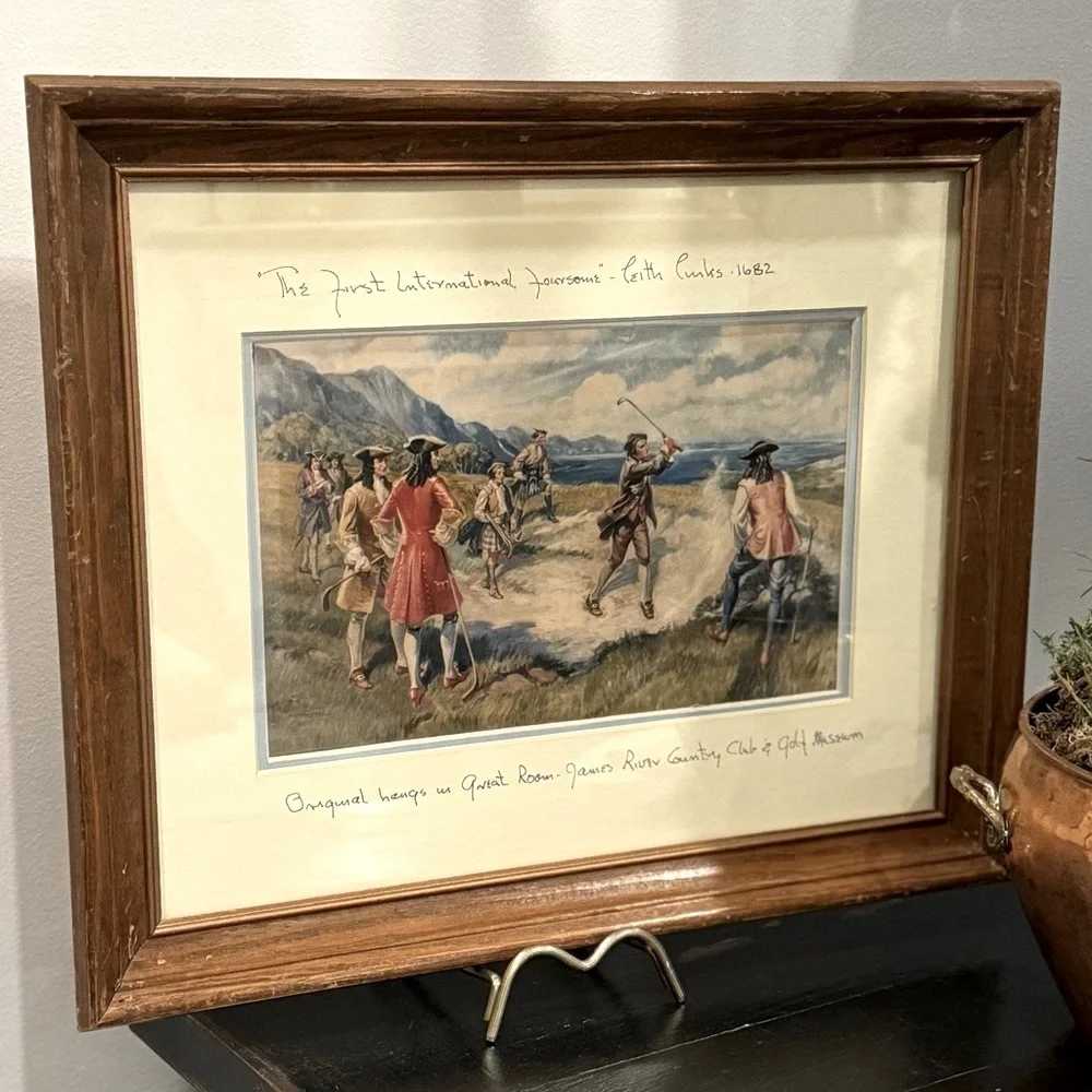 “The First International Foursome” Antique Leith Links ~1682
